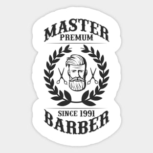 Barber Design Master Since 1991 67 Sticker